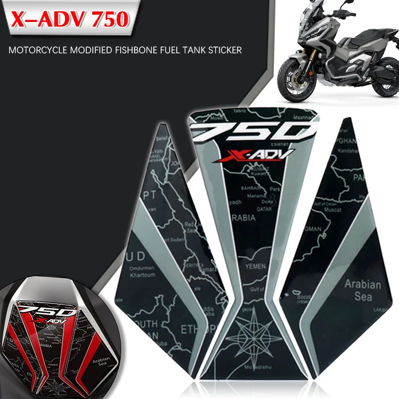 

3D Motorcycle Tank Pad Tank Cover Protection Stickers Decals For HONDA X-ADV 750 XADV750 XADV 750 2017-2019