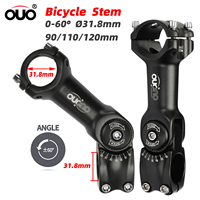 OUO Adjustable Bike Stem For Giant 31.8mm Fork Clamp Mtb Handlebar Stem 31.8mm 90/110/120mm Downstem Bicycle Mtb Power CNC