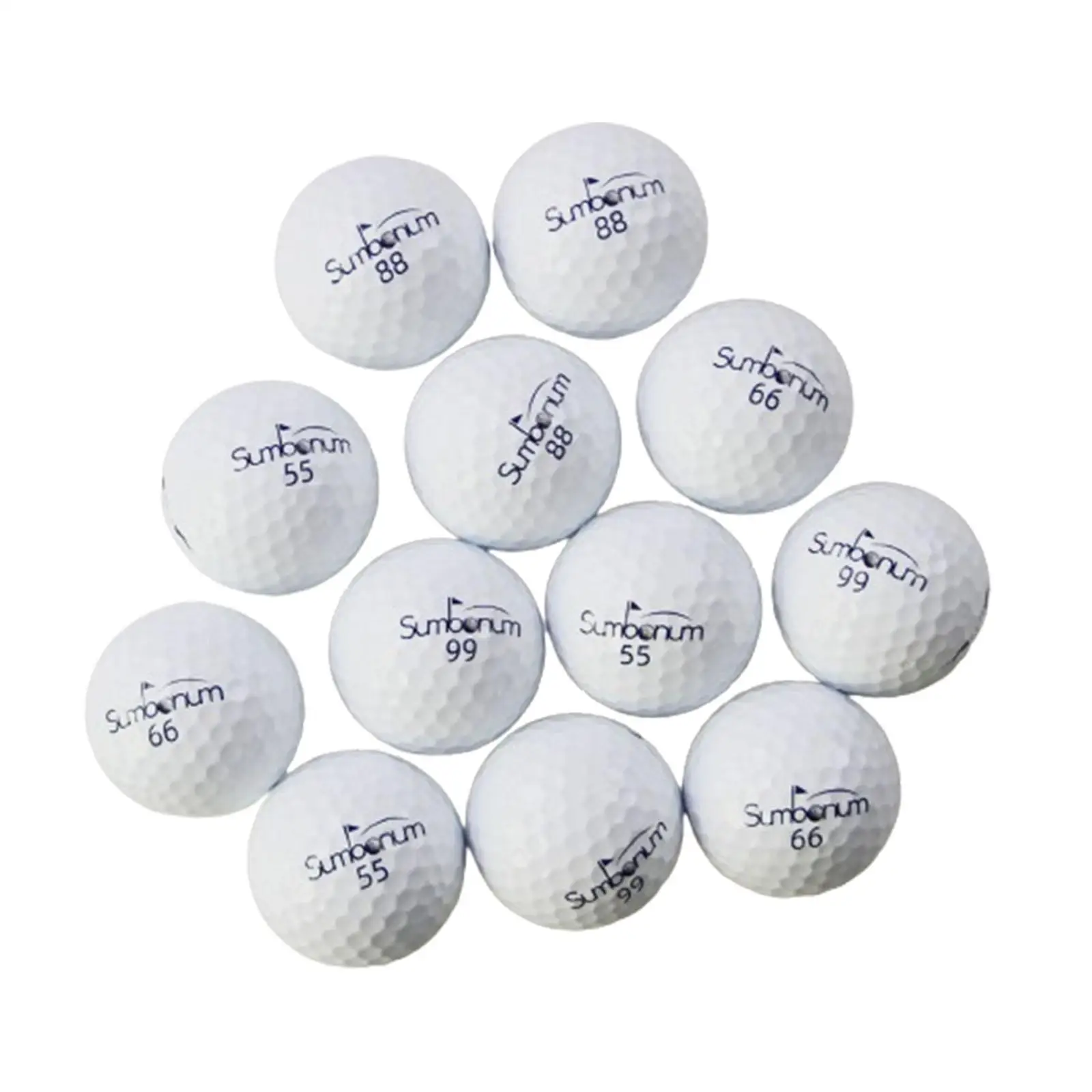 12Pcs Golf Balls for Competition Premium with Auxiliary Aiming Line Stable Performance Golf Practice Balls for Indoor Outdoor