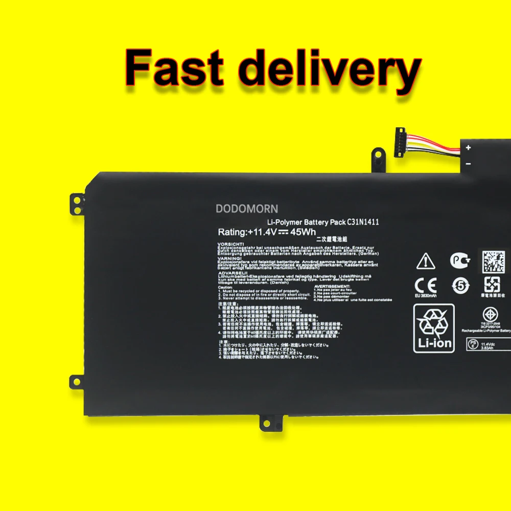C31N1411 Laptop Battery For ASUS Zenbook U305 U305F U305FA U305CA UX305 UX305CA UX305F UX305FA Series 11.4V 45Wh