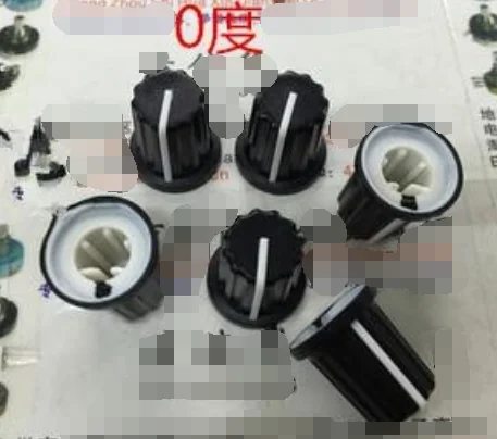 5pcs/lot Axle potentiometer knob cap plastic knob cap A black cap 0 degrees 90 degrees 180 degrees 270 degrees