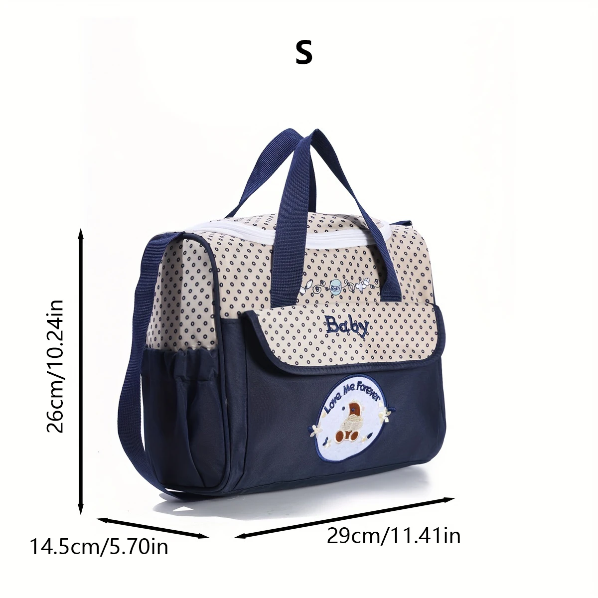 Lightweight Large capacity fashion waterproof cartoon bear One shoulder oblique span bag Mom bag portable mommy bag diaper bag