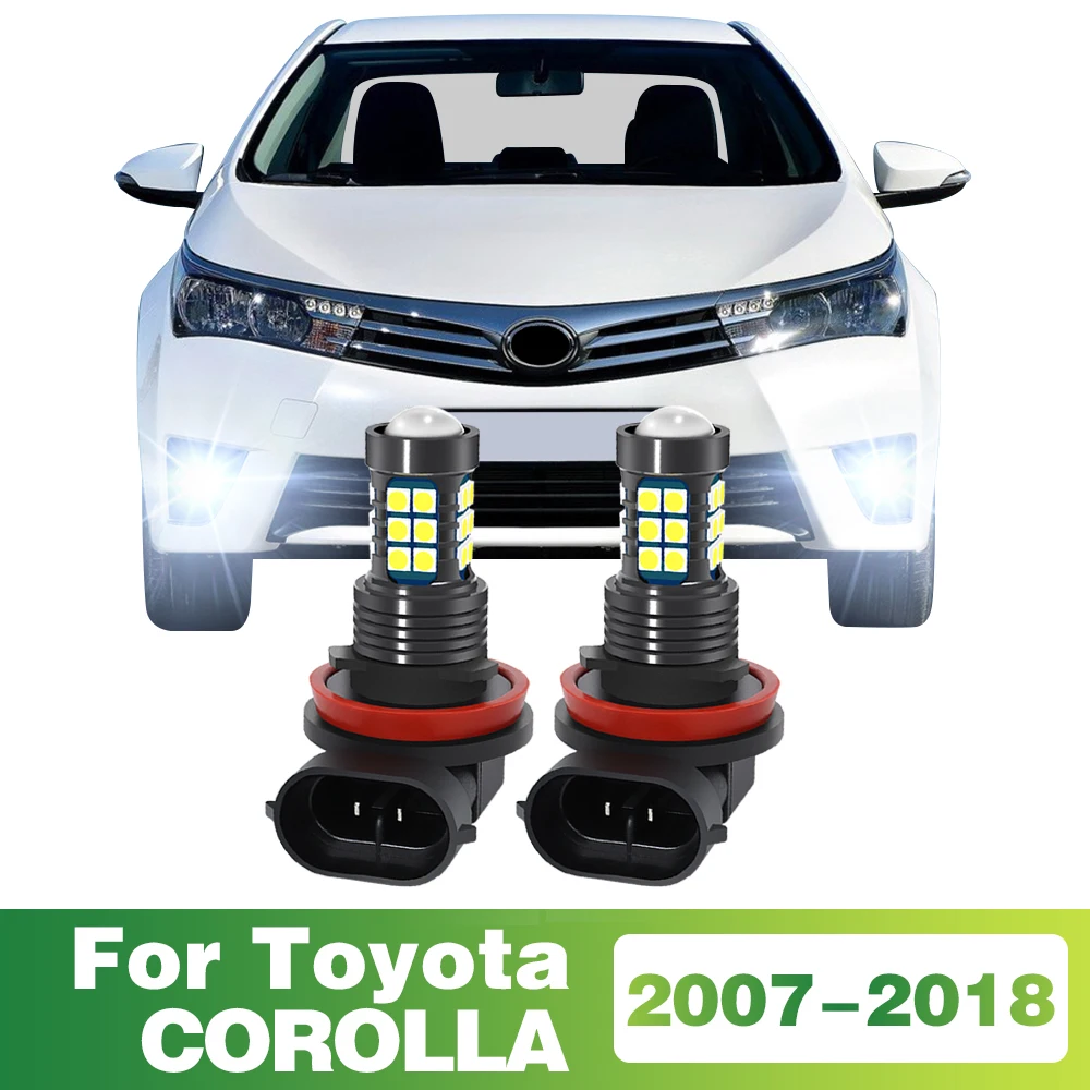 

2X LED Front Fog Lamp Car Light Bulbs Accessories For Toyota COROLLA E140 E150 E160 E170 2007 - 2018 2008 2009 2014 2015 2016