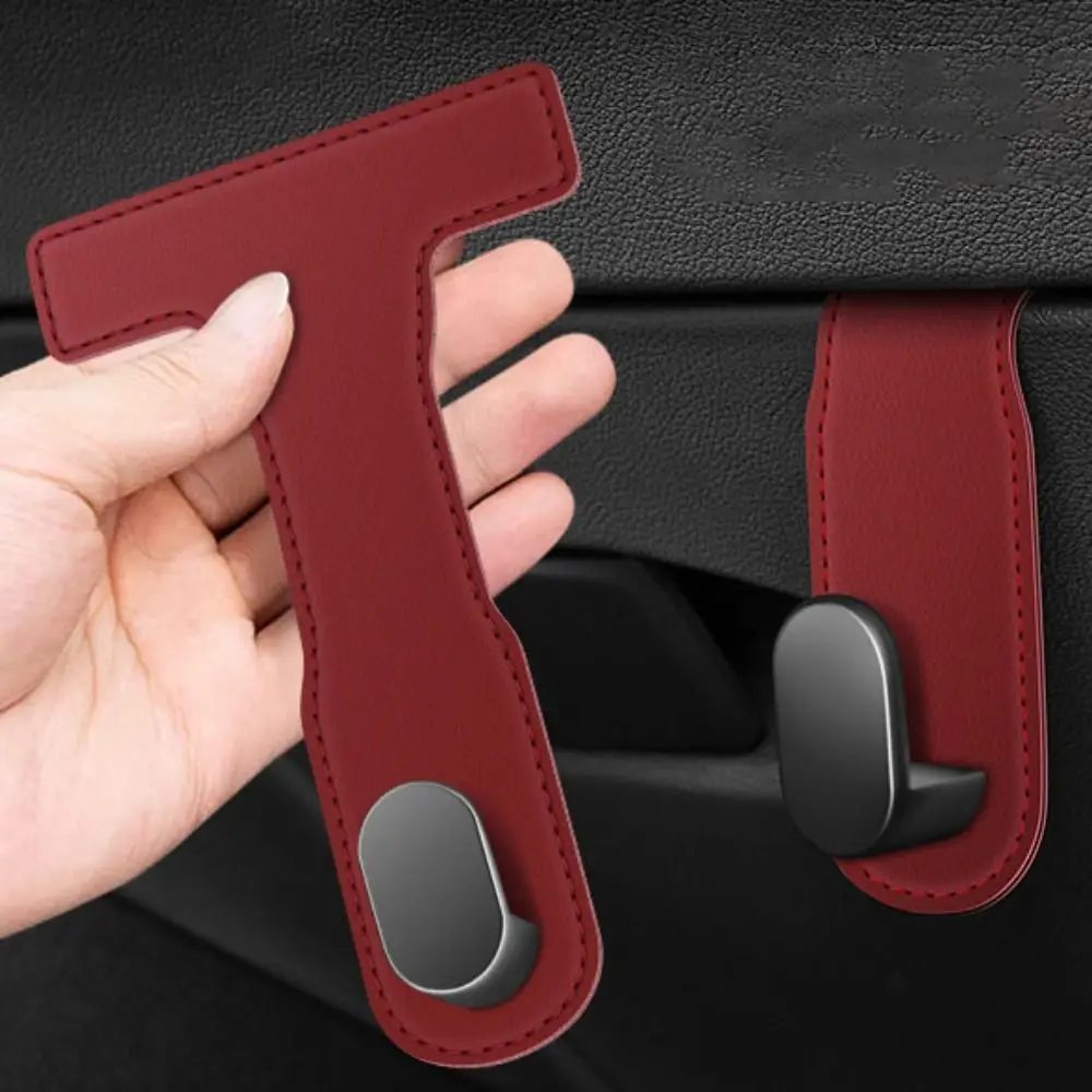 

Car Glove Box Purse Hook Universal Hidden Car Hook PU Leather Hanging Hooks Interior Seat Back Hanger Hook Accessories