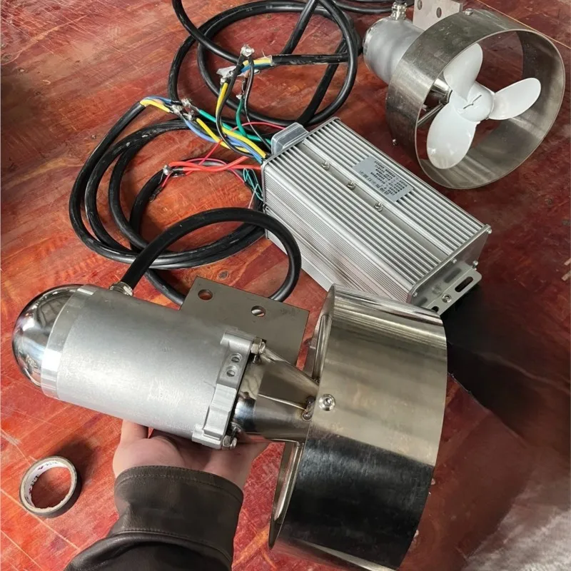 2kw  24V Underwater Brushless Thruster Welding Super Large Thrust Rubber Boat Paddle Cargo Ship