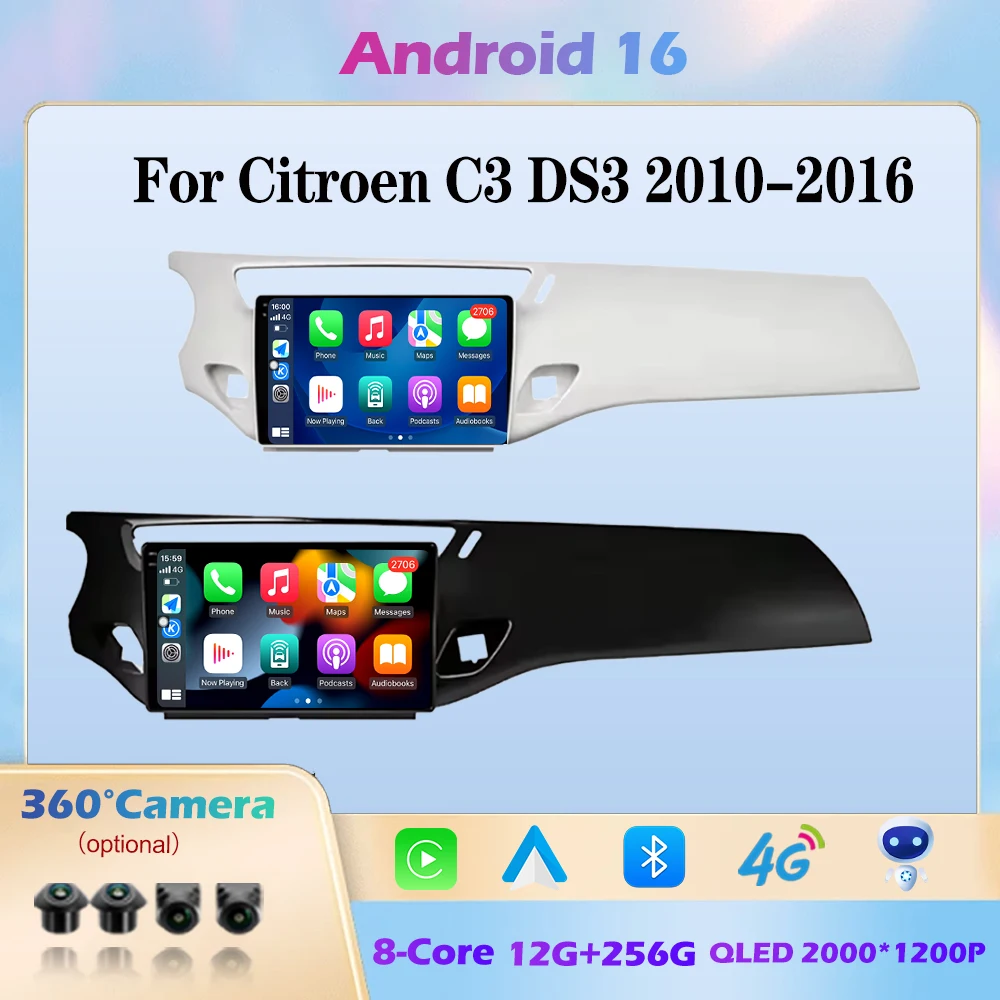 

Android 16 Bluetooth For Toyota RAV4 2007-2011 Car Radio Lntelligent Multimedia Player Auto Wireless CarPlay WIFI 4G DSP GPS