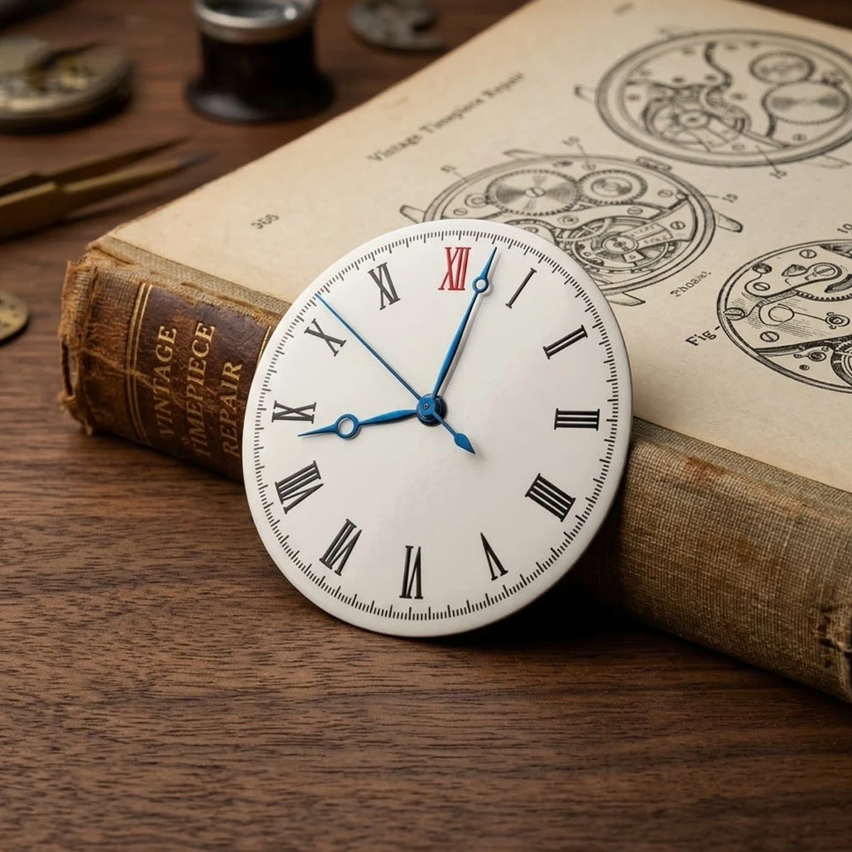 New Watch Dials Hands Bronze 37MM Roman Numeral Dial & Hands Non-Luminous Fit for NH35  Movement