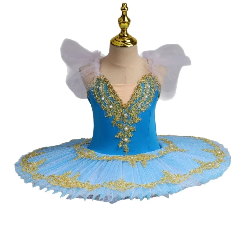 Sukienka baletowa dla dzieci z cekinami, nowoczesna, bufiaste ubranie do występów, sukienka na przyjęcie z perłami, tutu baletowe dla dziewczynek.