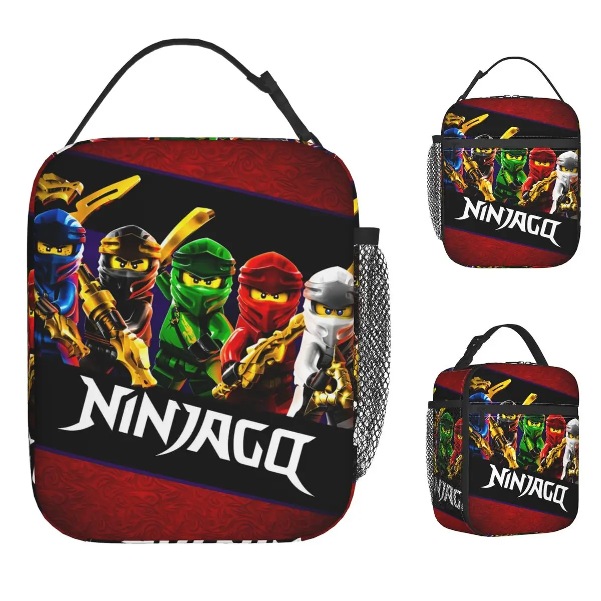 

Изолированная сумка для обеда N-Ninjagos, контейнер для обеда большой емкости, термосумка, ланч-бокс, сумка для еды для пляжного пикника