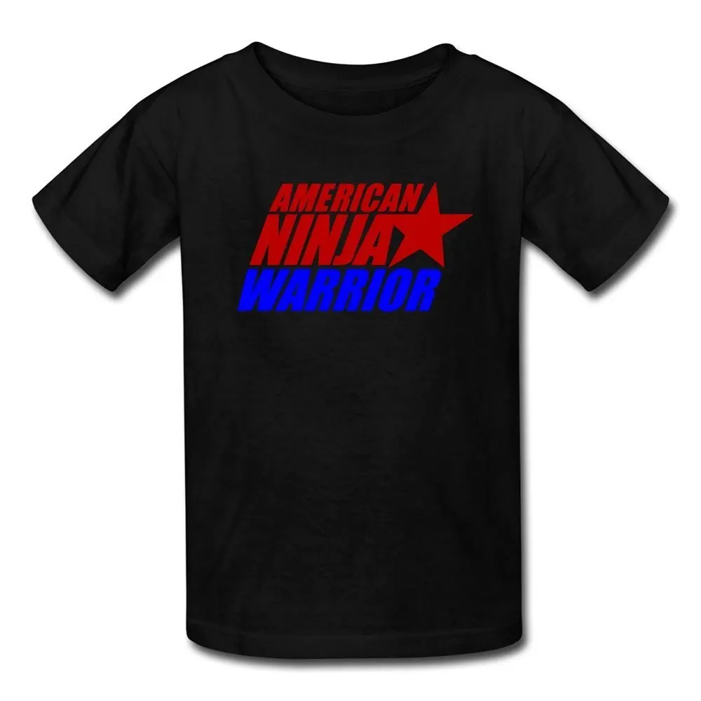 MeiLee Kid's American Ninja Warrior Show Short Sleeve T-shirts Black M