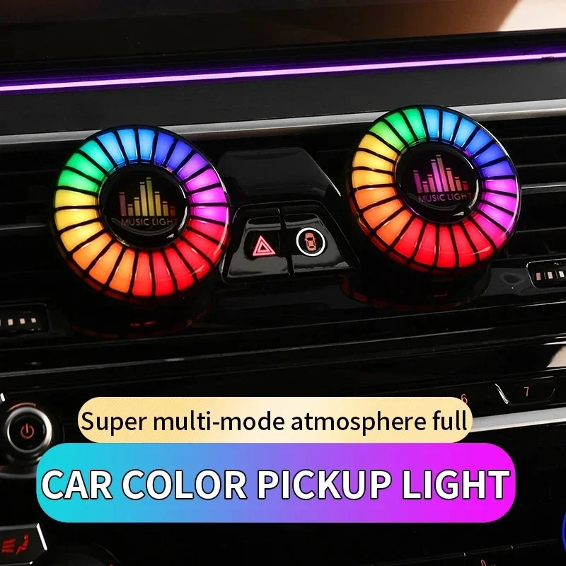 

256Colors Option App Control Car Music Rhythm Lamp Air Freshener RGB LED Strip Sound Control Car Interior Music Light with Aroma