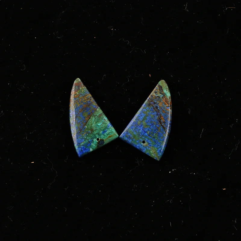 B&F Chrysocolla Earring Beads for Jewelry Making, Handmade Natural stones beads, Stones for jewelry Making Supplies