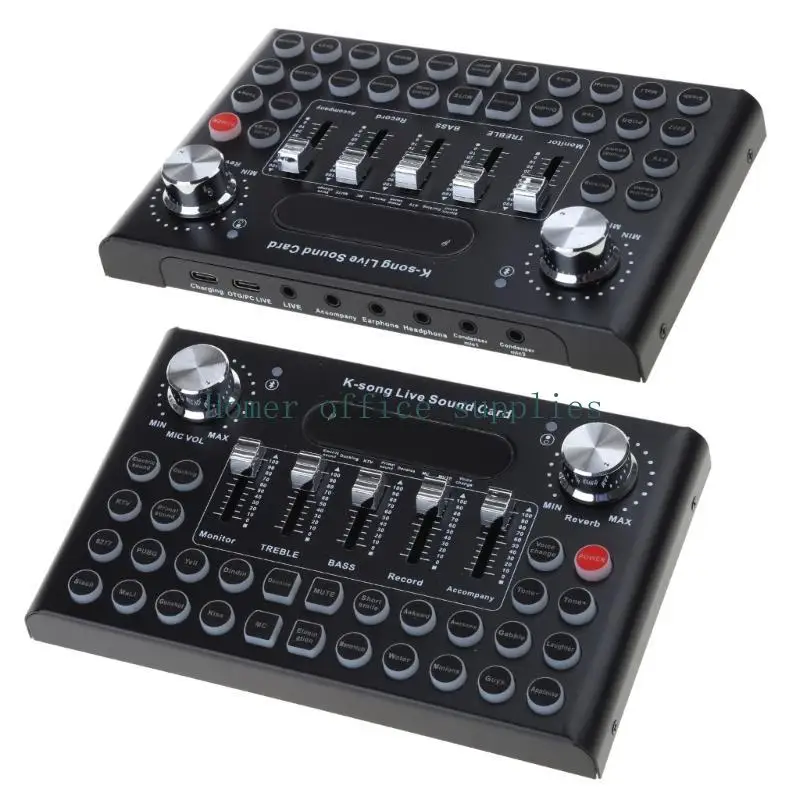 Dispositivo efectos sonido mezclador cambiador voz K43B compatible con //Box/Computadora/Teléfono/para