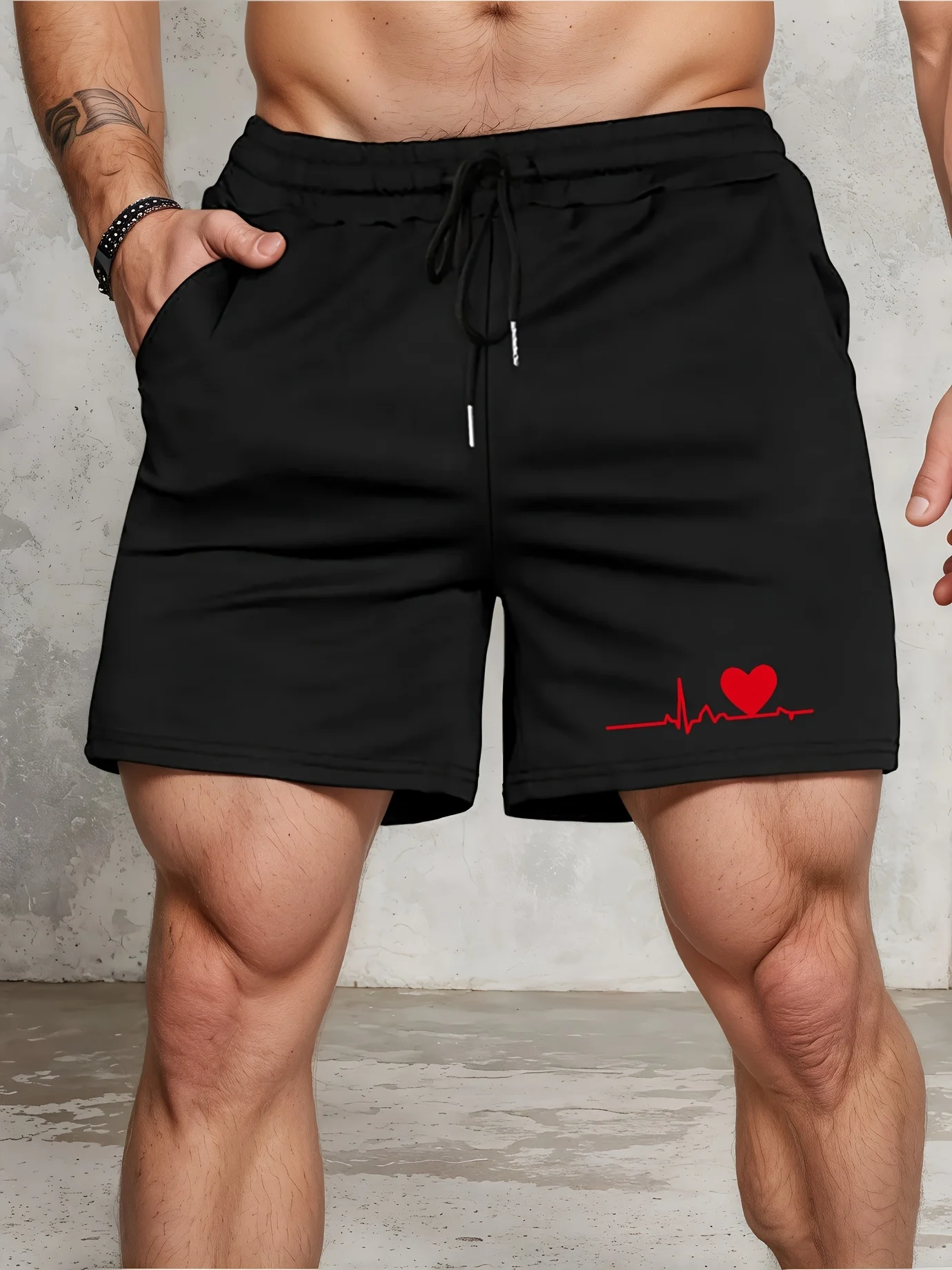 

Men'S Shorts Trend High Street Secondary Element Pattern Printed Leisure Sports Five-Point Pants