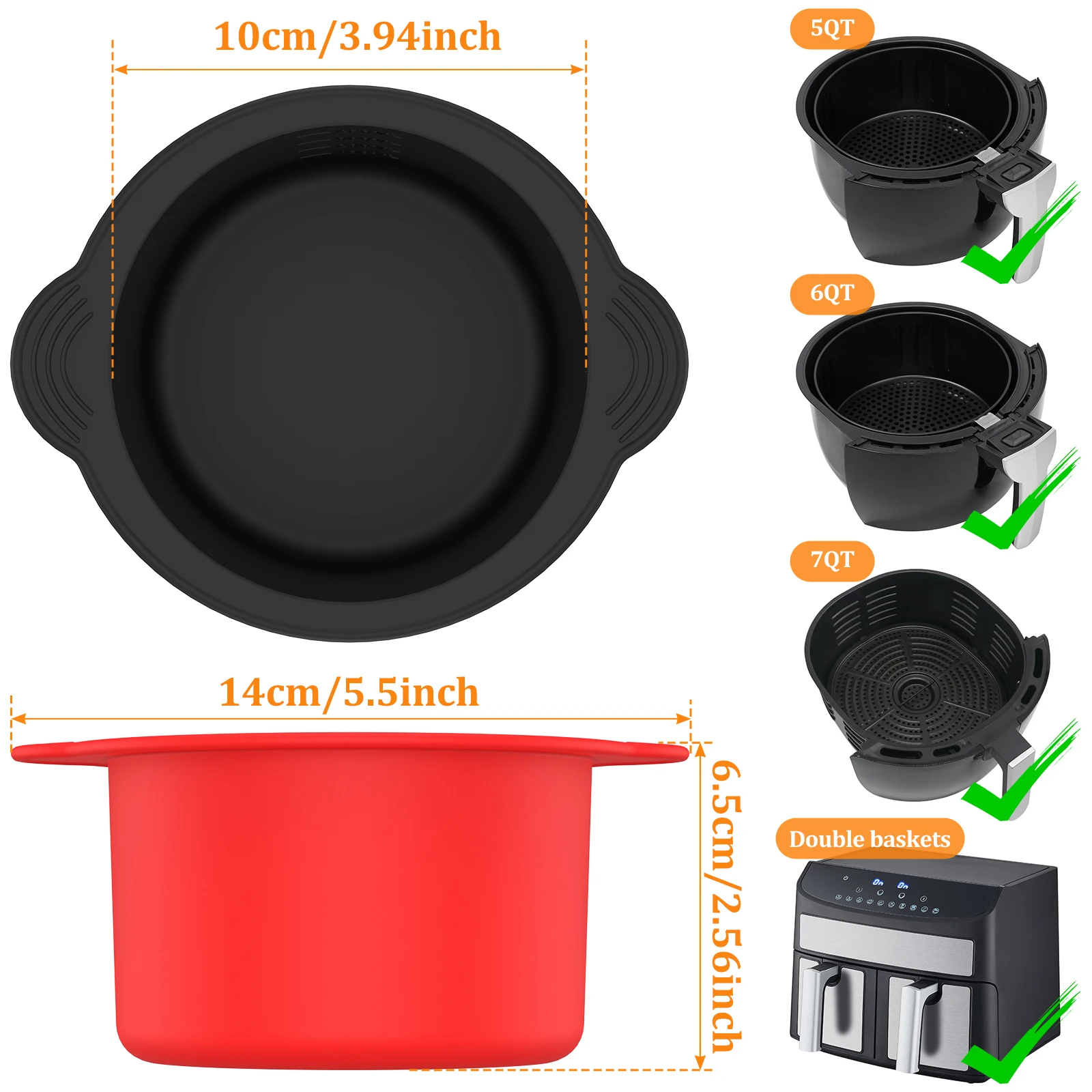 16Pcs Silicone Air Fryer Egg Mold Reusable Egg Poacher Cups Non Stick Heat Resistant Egg Poaching Cup for Oven Microwave