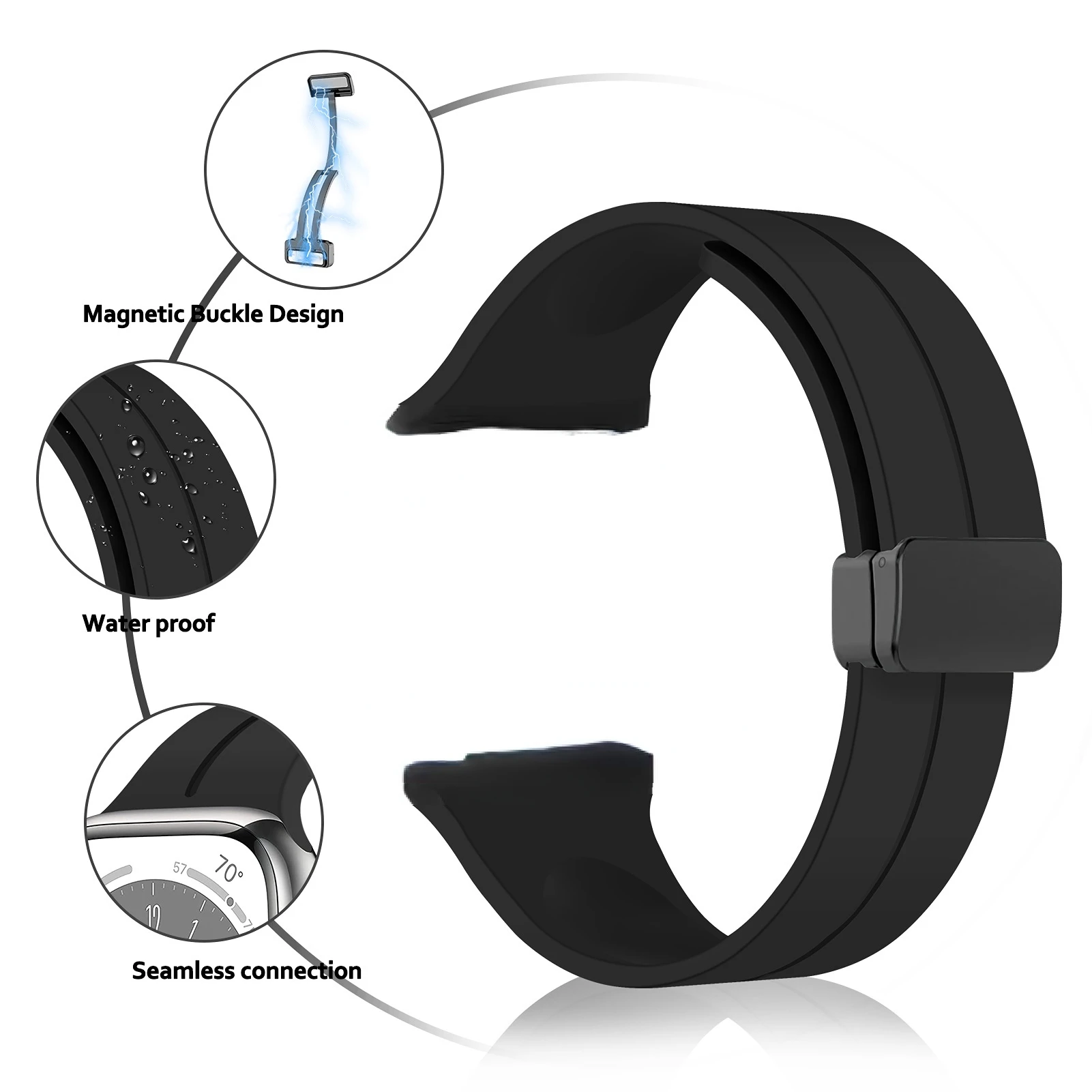 Pasek do zegarka Apple ultra band 49mm 44mm 45mm 41mm 40mm 42mm 38mm 45mm silikonowy bransoletka magnetyczna iWatch seria 8 se 7 6 5 3