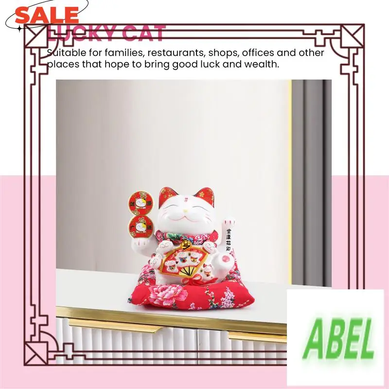 

KB-7 дюймов Beckoning Cat Maneki Neko Орнамент Фэн-шуй Украшение Качели Lucky Cat