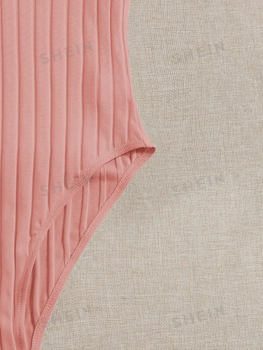 Neues kurzärmeliges, schmales T-Shirt mit V-Ausschnitt, sexy und vielseitiger, eng anliegender Jumpsuit. – Detail 38