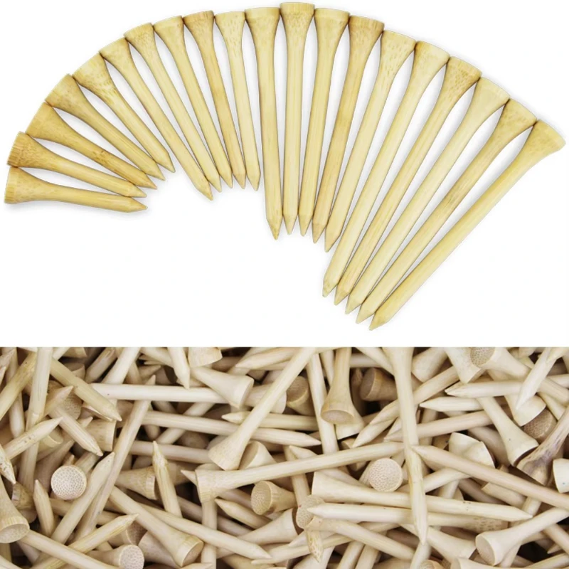100Pcs Pack Golf Tees 4 Sizes Wooden Golf Ball Holder Wholesale Golf Accessories Custom Tee Practice Drop Ship