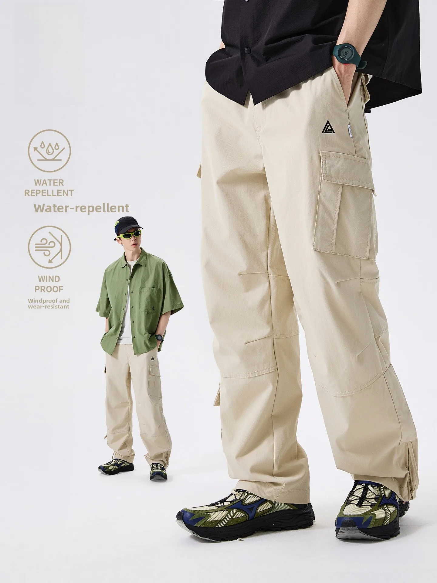 LAZY DAY Outdoor Waterproof Men's Hiking Trousers Windproof Wear-resistant Paratrooper Workwear Pants Autumn Winter Mountain ...