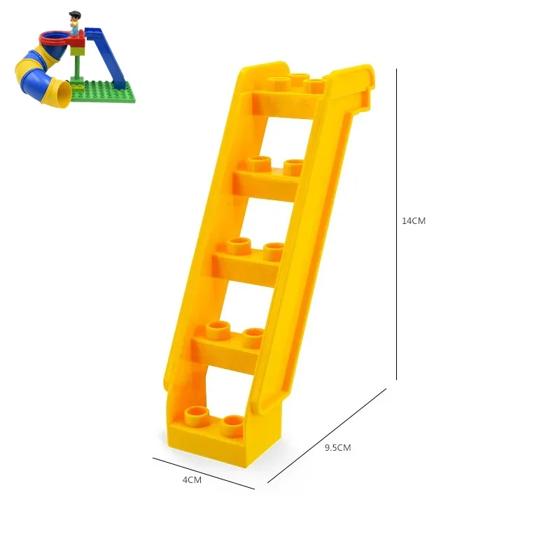 Grote bouwstenen Glijbaan Trap Schommel Wip Reuzenrad Serie Compatibel Duploe Grote Baksteen Kinderen Educatief Speelgoed Kid Gift - afbeelding 1