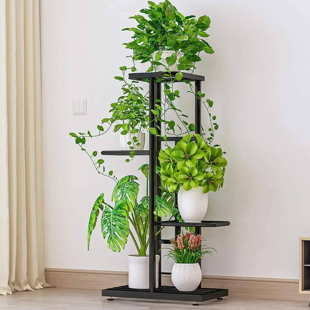 Plant Stand Flower Stand 4 Tier Flower Pot Shelf Balcony Indoor Multi-layer Storage Rack Succulent Plant Flower Rack Display