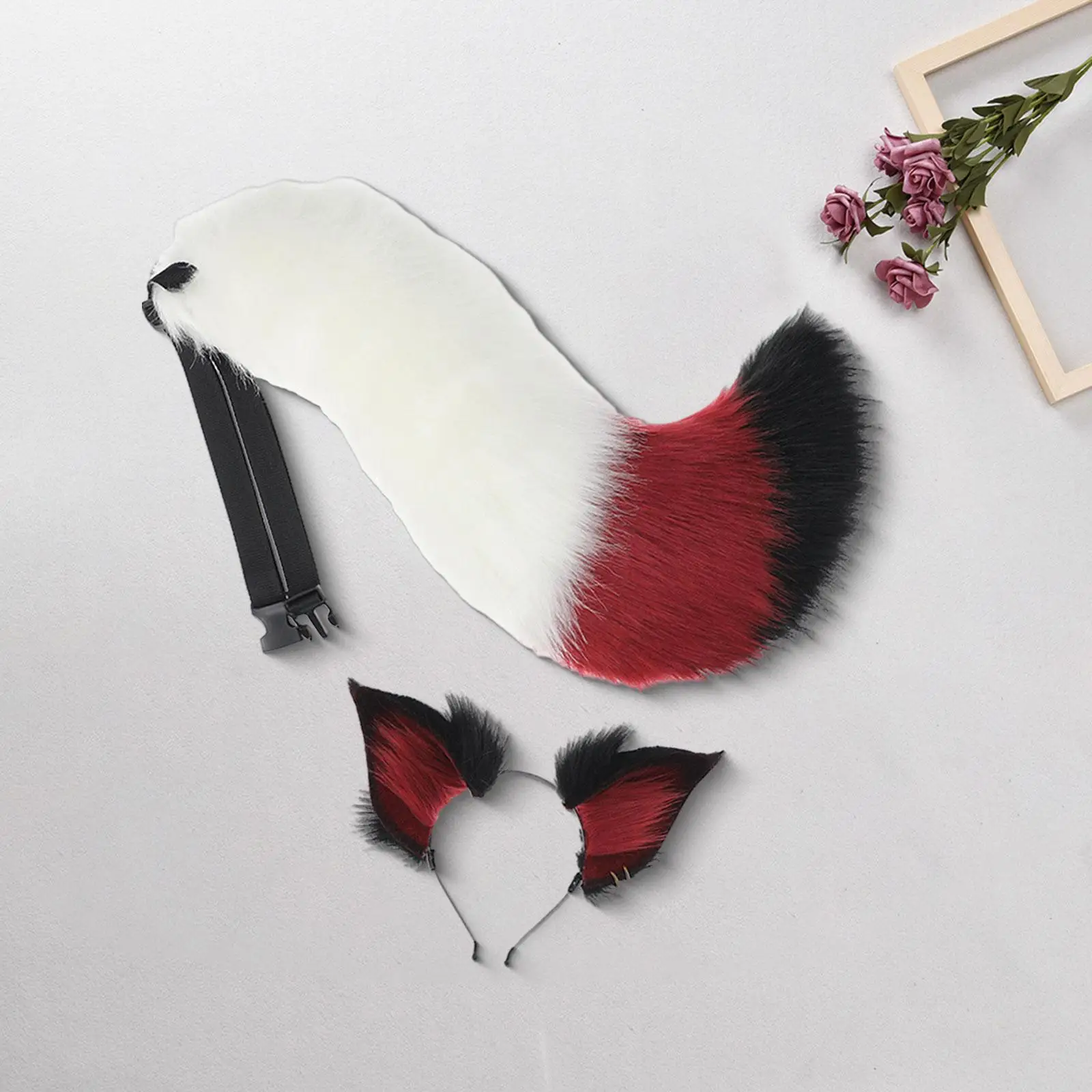 ชุดหูแมวและหางแมว คอสเพลย์ อุปกรณ์ตกแต่งศีรษะแบบการ์ตูน สำหรับแต่งกาย