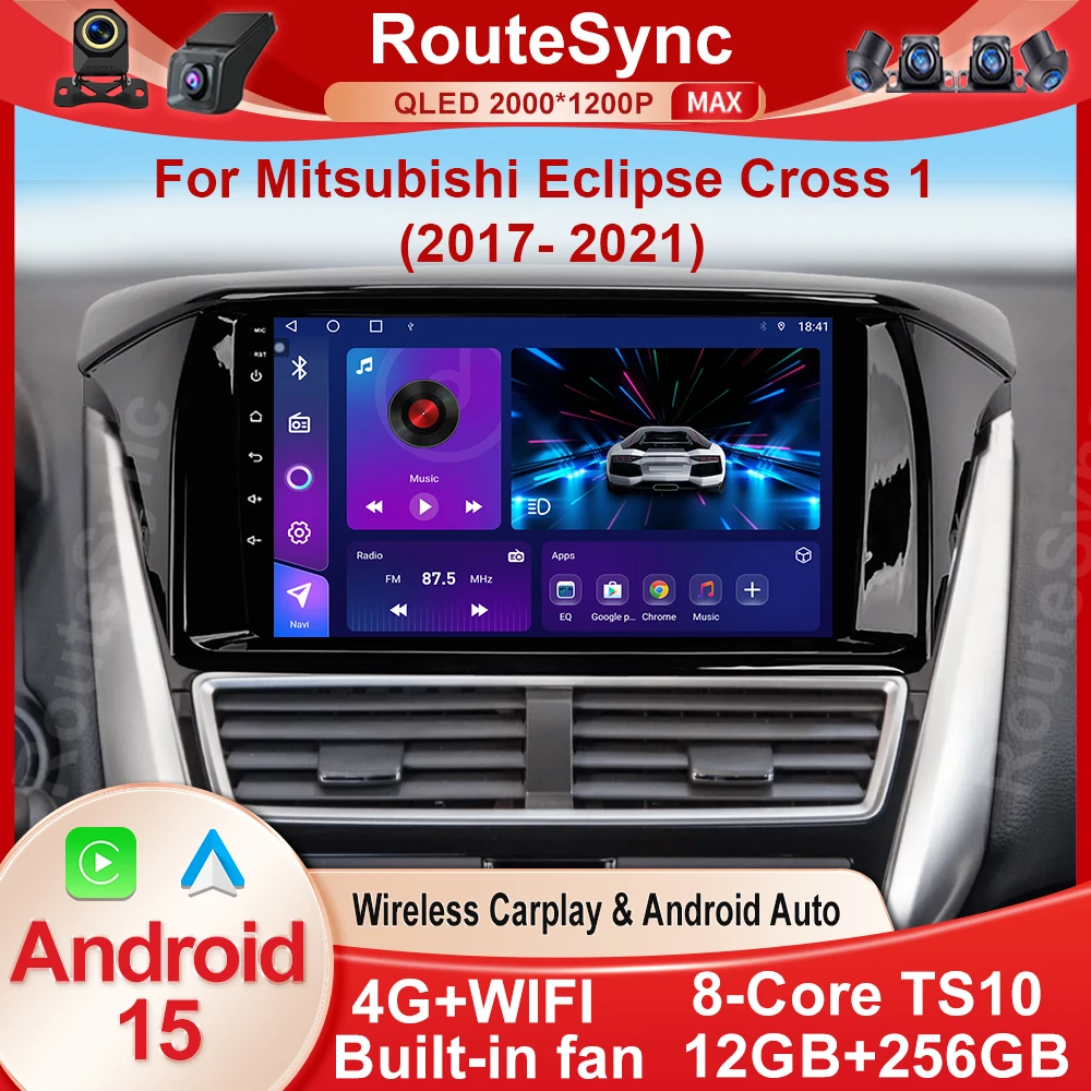 Radio de coche Carplay para Mitsubishi Eclipse Cross 1 2017- 2021 navegación GPS 4G Android Auto reproductor Multimedia estéreo DSP No 2din
