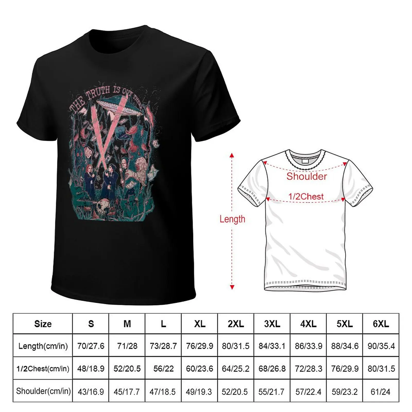 Out There Ode to The X Files T-Shirt Daily Work Short Sleeve Top