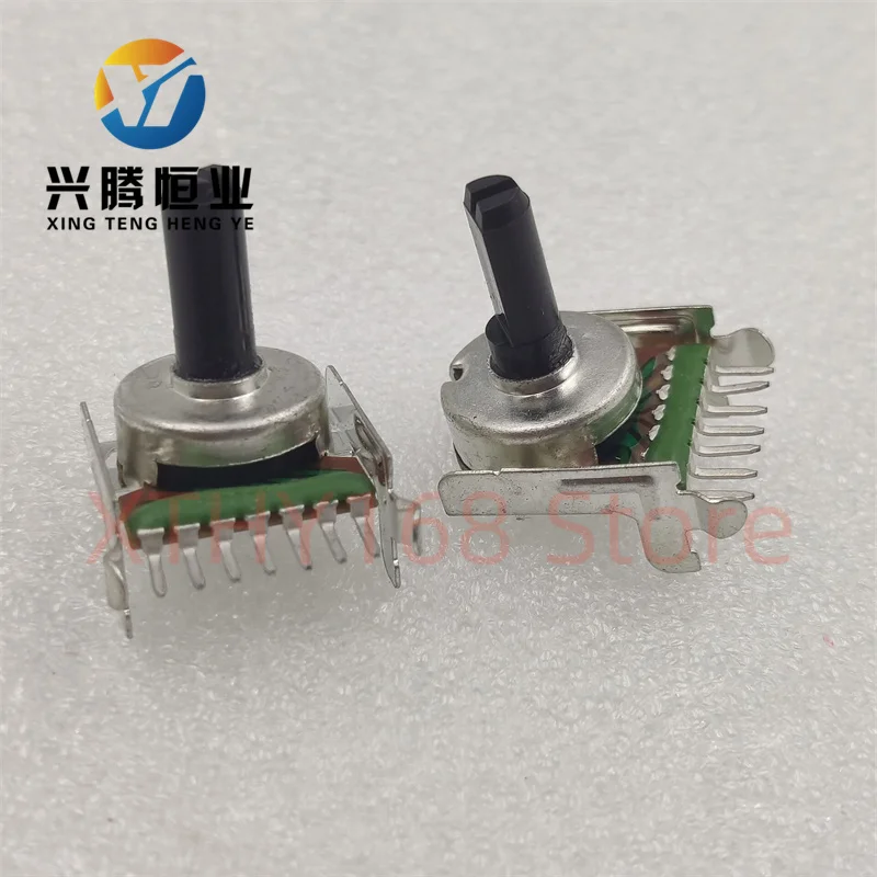 1 PCS คุณภาพสูง RK161 dual B50K 7-pin เพลา 15 มม.หลัก potentiometer ในหนึ่งแถว