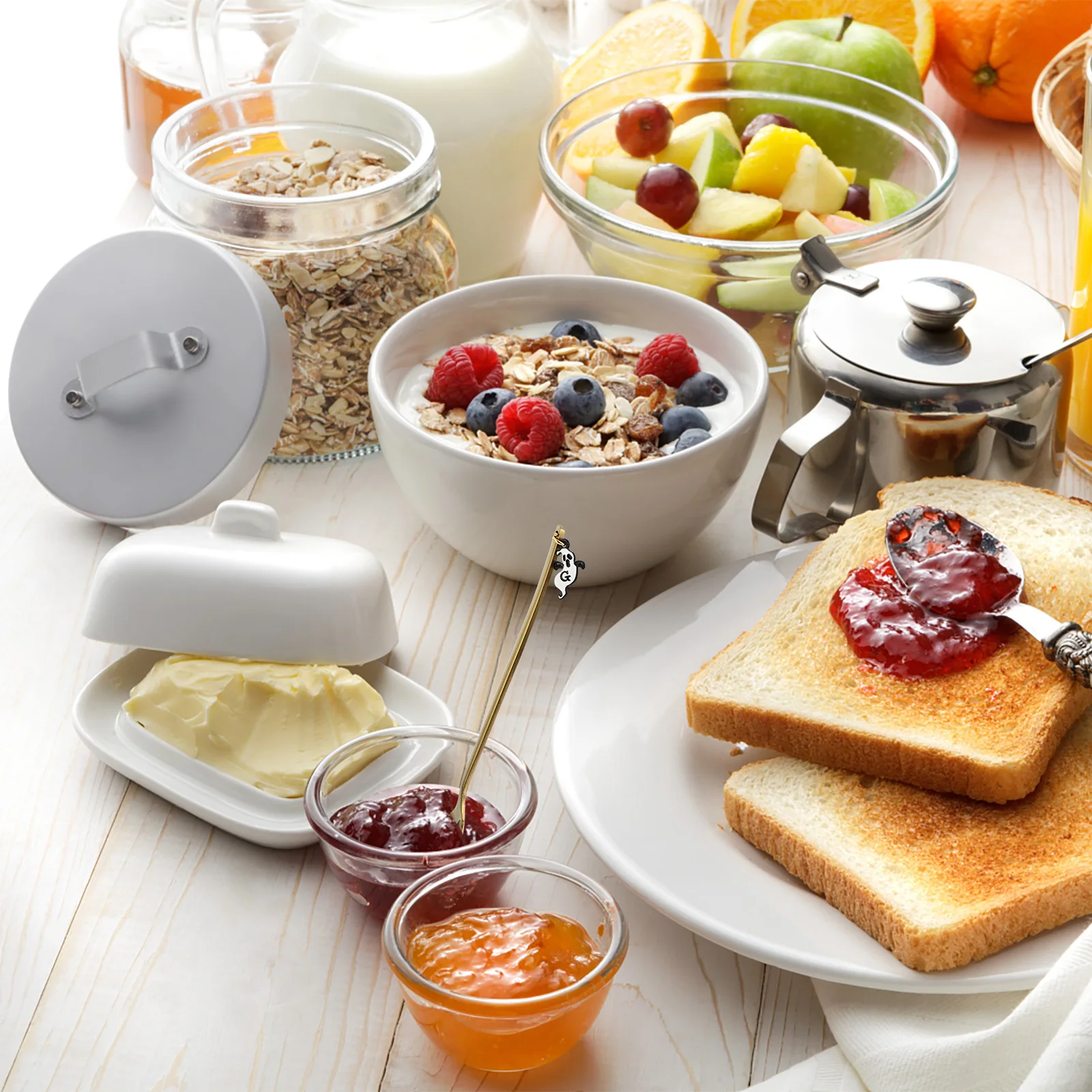 4 قطعة ملاعق اليقطين الهالوين الفولاذ المقاوم للصدأ الحلوى المجارف اثارة خلط ملاعق للقهوة كعكة البطيخ جمع الحفلات #1