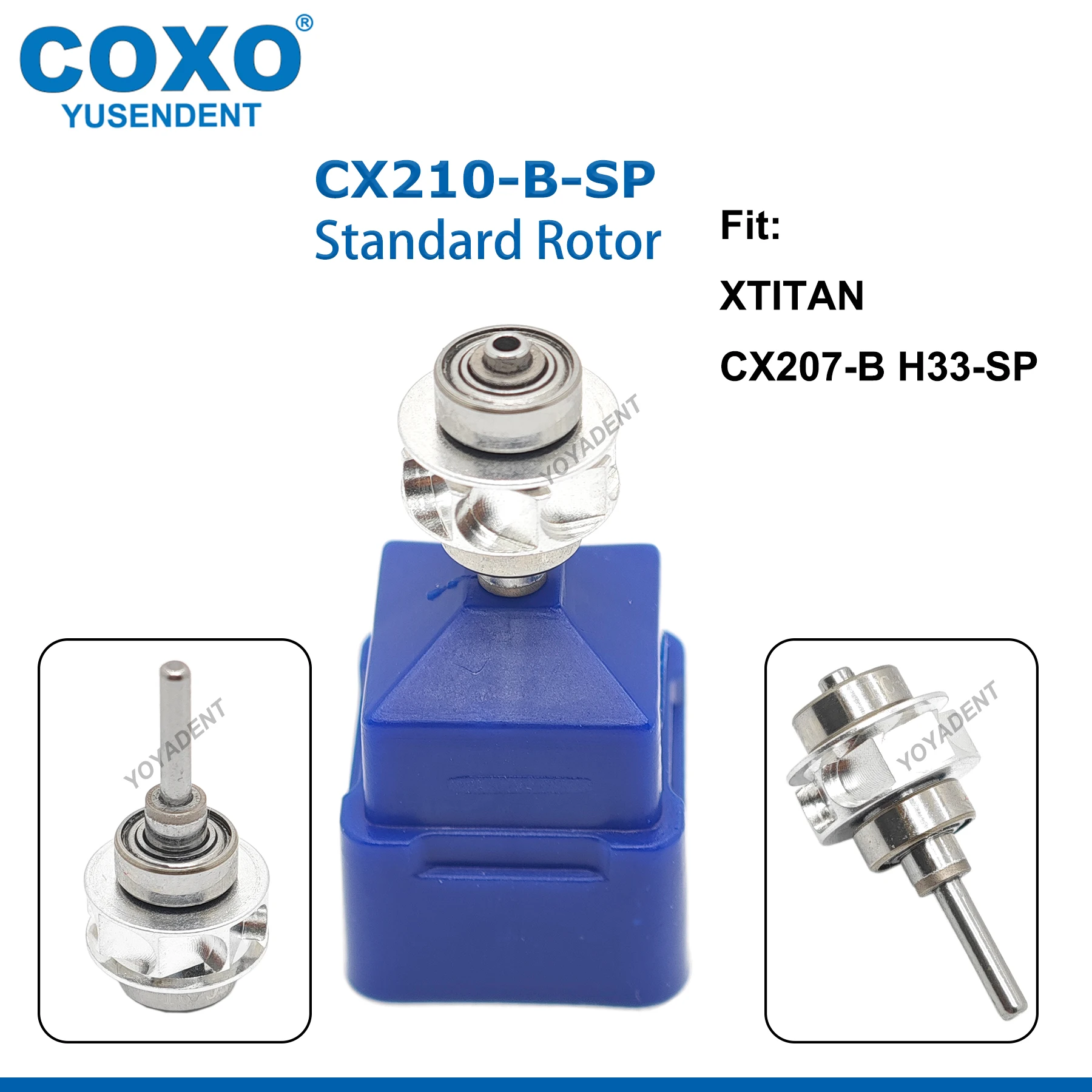 COXO Dental Turbine Cartridge Air Rotor For COXO CX207-B H33 SP/TP  High Speed Handpiece Accessor