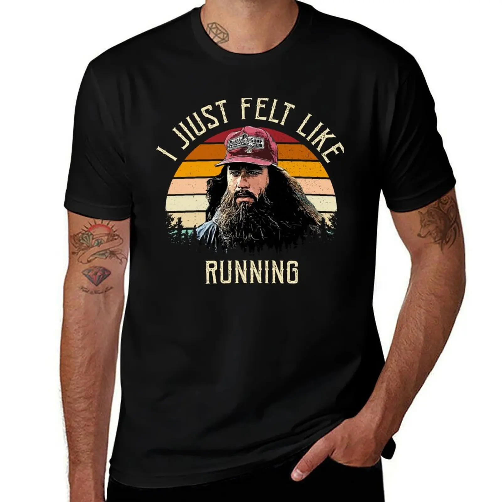 

I Just Felt Like Running Retro T-Shirt t shirts designer black cotton t-shirt plain for man package