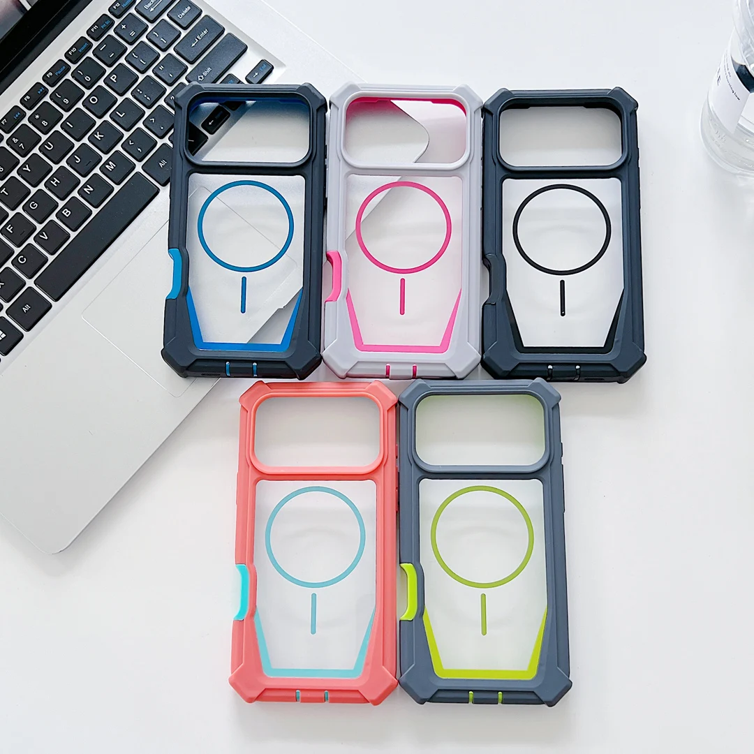 

Пылезащитный чехол Magsafe с четырьмя углами и защитой от падения для iPhone 11, 12, 13, 14, 15, 16, 17 Pro Max Plus, магнитный чехол для беспроводной зарядки