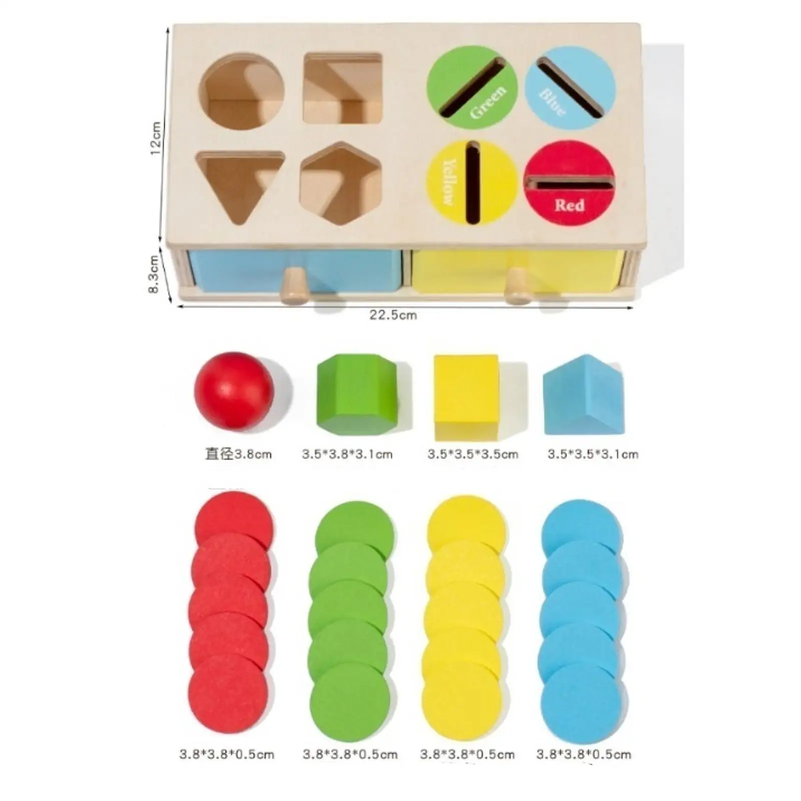 Kids Sorting Box Cognitive Montessori Toy for 2-5 Year Old Toddlers Children