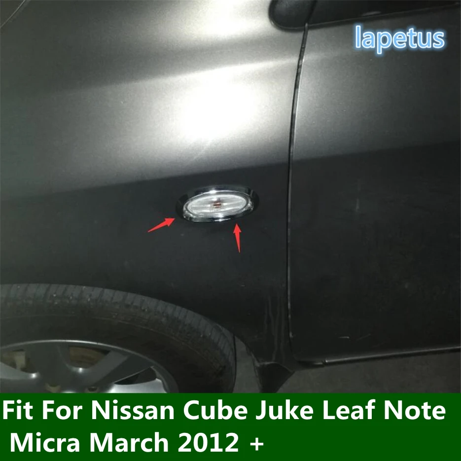 Rear Brake Light Parking Lamp Decor Cover Trim Fit For Nissan Cube Juke Leaf Note Micra March 2012 - 2016 Chrome Car Accessories