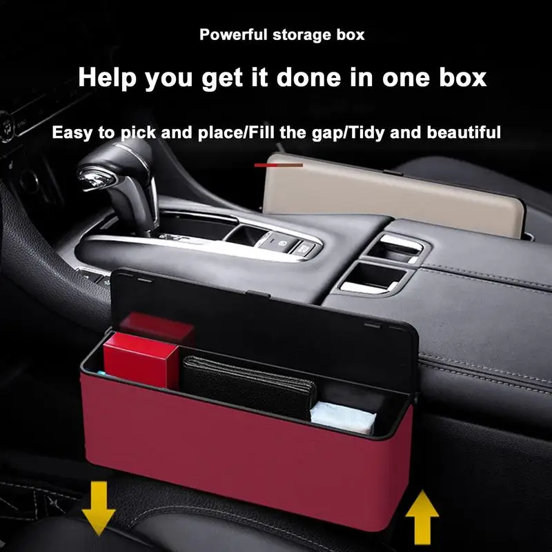 Automotive Seat Filler Front Seat Auto Seat Organizer Storage Box Car Interior Accessories Multifunctional Armrest Storage Box