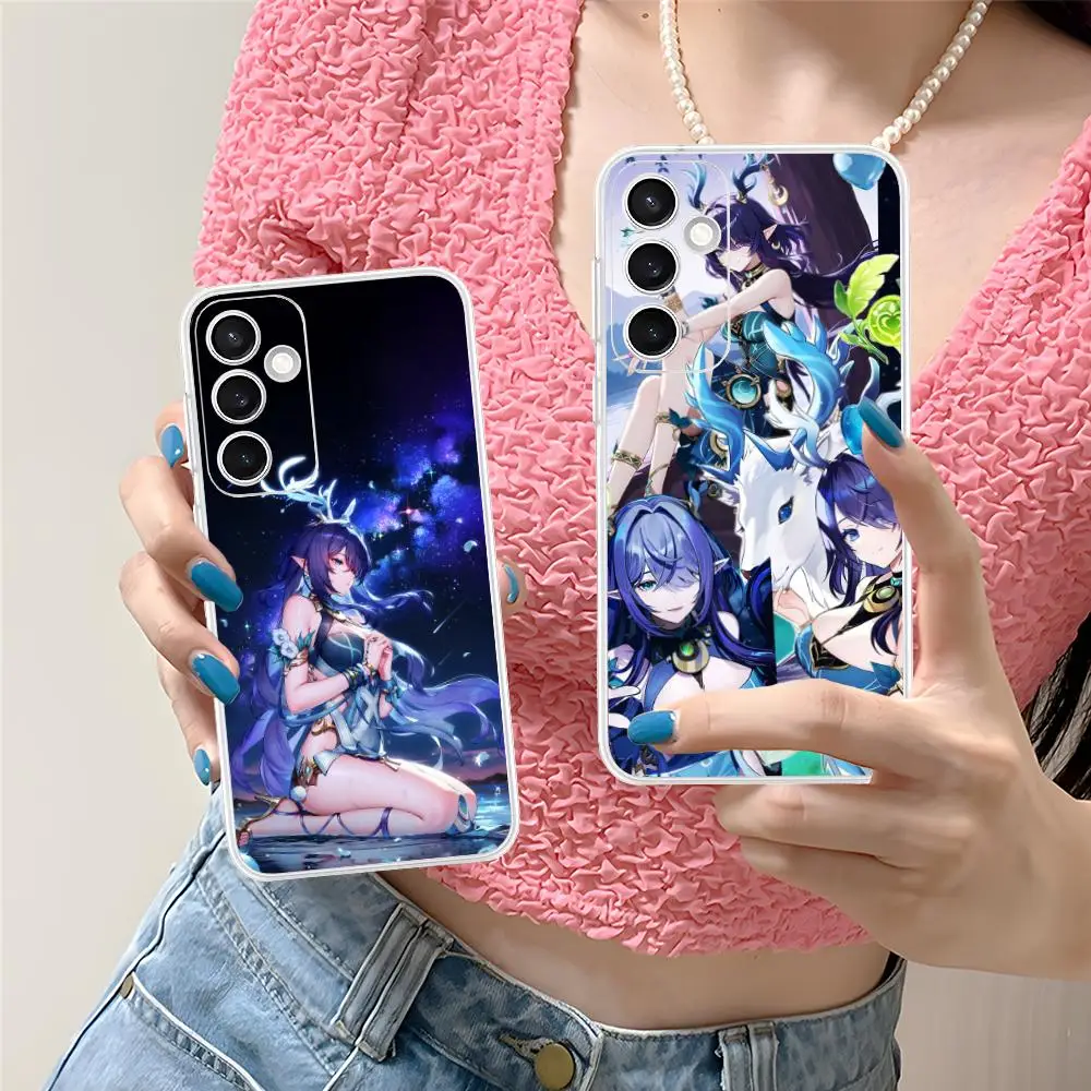 Genshin Impact Lauma Phone Case for Samsung Galaxy S25 S24 S23 S22 S21Plus FE Ultra Clear Colour Protective Luxury Pretty #2