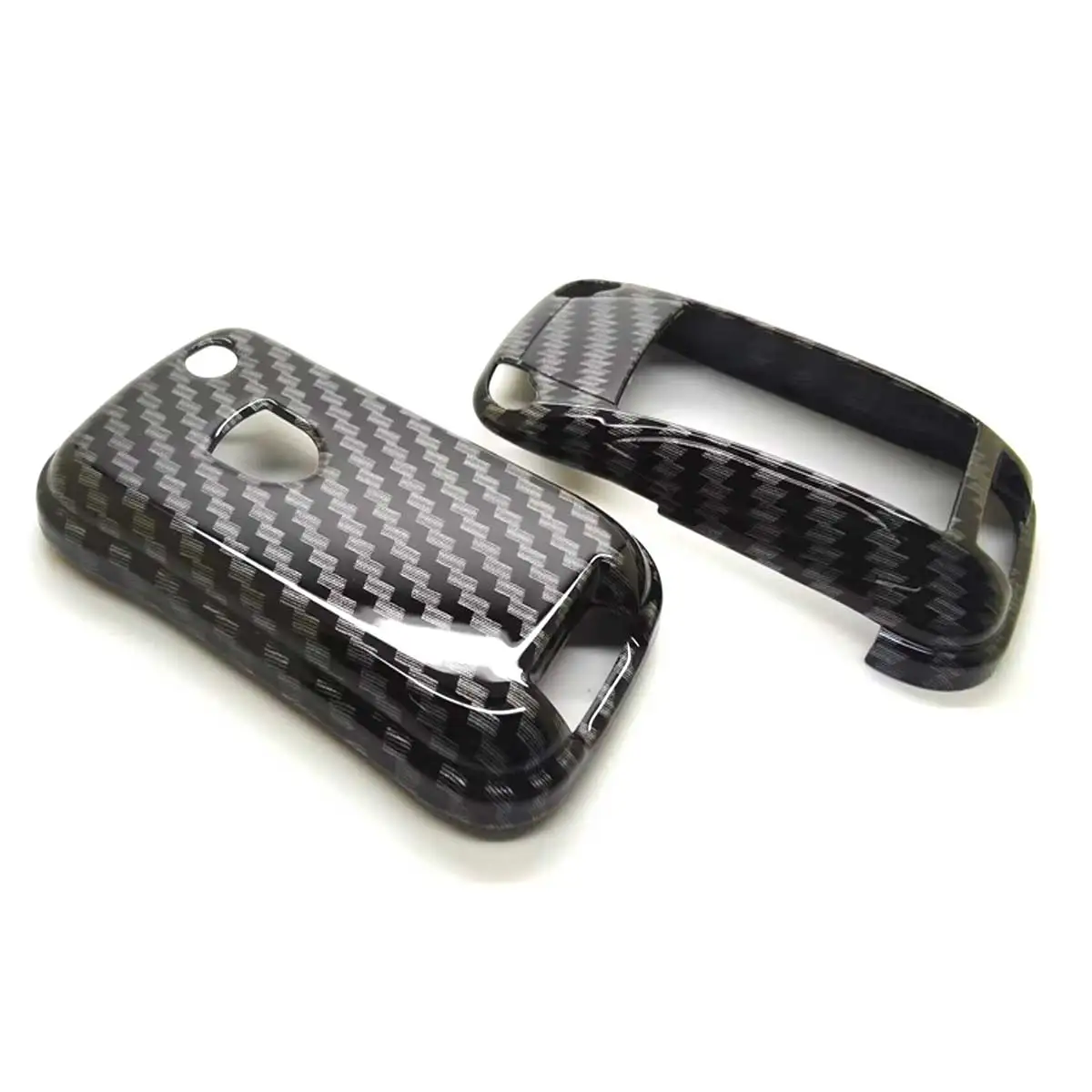 

Carbon Fiber Gloss Remote Key Case Protector Accessories Cover Shell For Porsche Cayenne 1st Gen. (2003-2010)