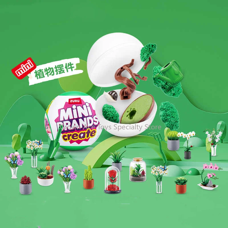 

In Stock ZURU Mini Brands Create Garden Capsule Mini Botanical Collectibles Mystery Blind Packaging DIY Holiday Gifts Cute Toys