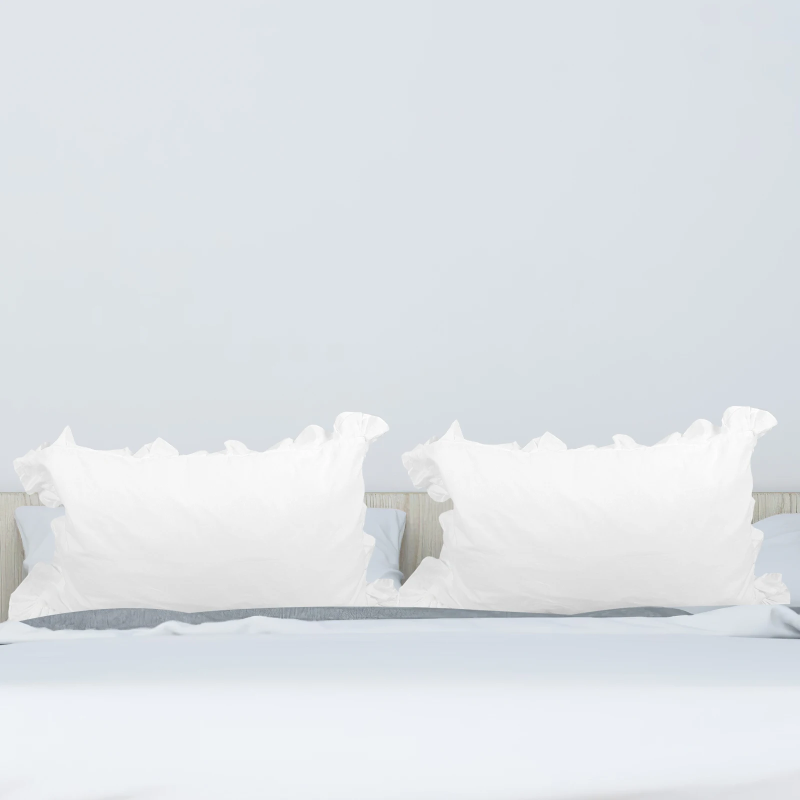 

White Lace Pillowcase Replacement Cotton Smooth Texture Minimalist White Color Pillow Cover Bedroom Decor Cushion Cover