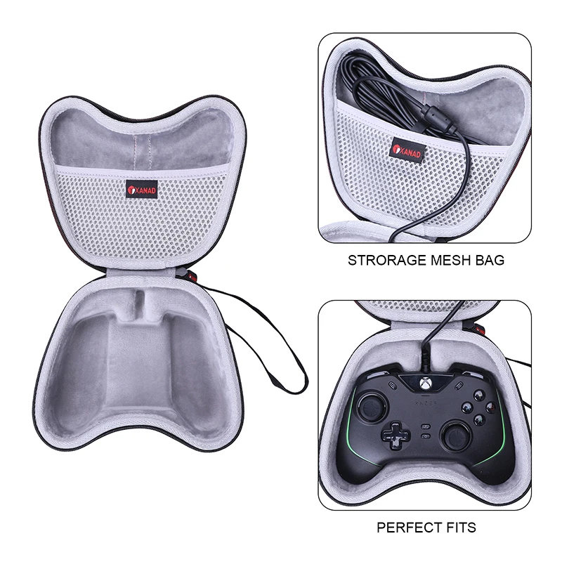 XANAD EVA Hard Case for Wolverine V2 Wired Gaming Controller Travel Protective Carrying Storage Bag for Xbox Gamepad