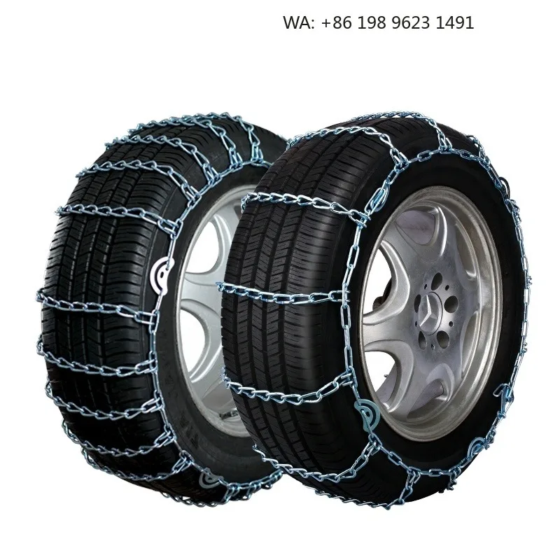 V-Bar Heavy Truck Snow Chains, GS Certified Alloy Steel Anti-Slip Tire Chain for Large Vehicle Winter Snow Driving