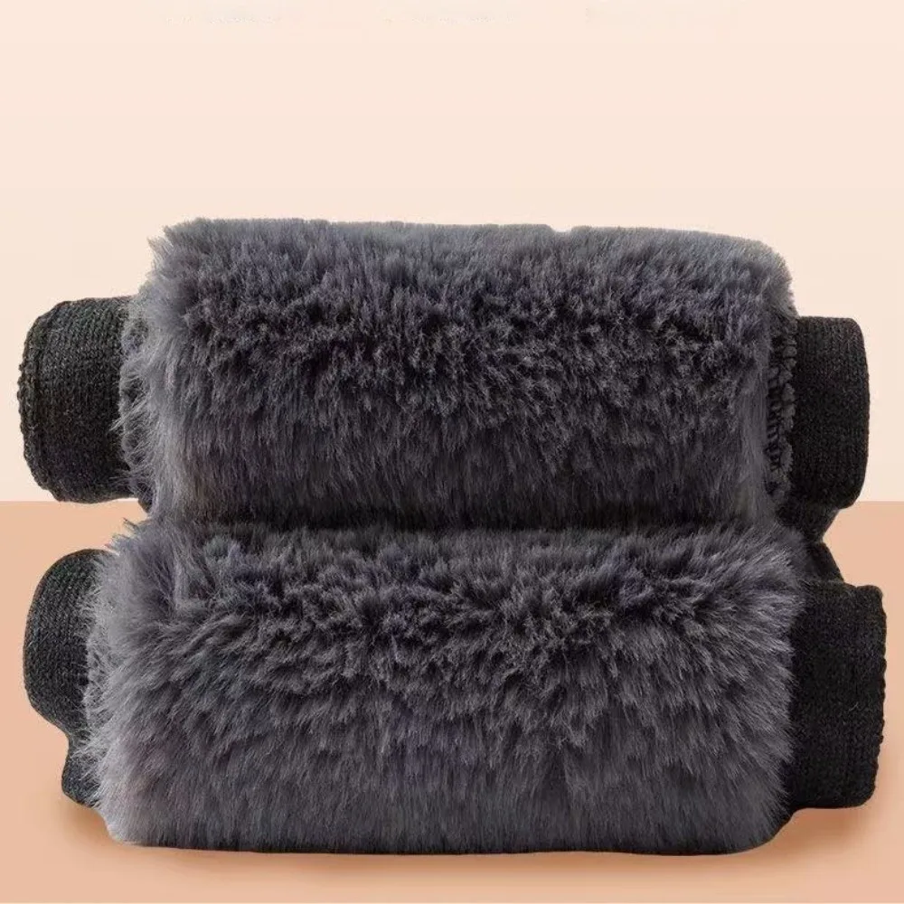 Cold-proof Warm Knee Pads with Straps Elastic Windproof Thermal Leg Warmers Soft Comfortable Winter Knee Cover