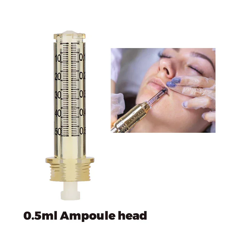 Ampoule syringe 0.3/0.5ml hyaluronic acid pen attachment anti wrinkle lip needle injection hyaluronic acid gun transparent adapt