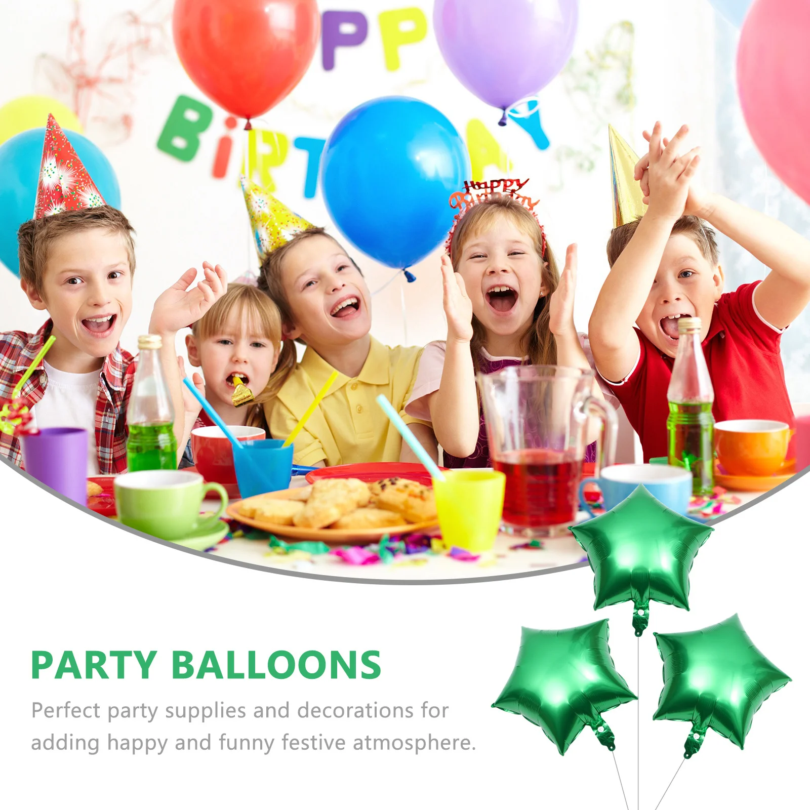 

20pcs 18 Inch Five-Pointed Aluminum Foil Party Decor For St. Patrick'S Day Celebration Festival Supplies Star Party