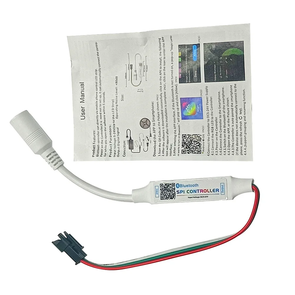 Pixel Fluindo LED Light Band Controller, Bluetooth Fantasma, WS2811, WS2812B, DC 5-24V