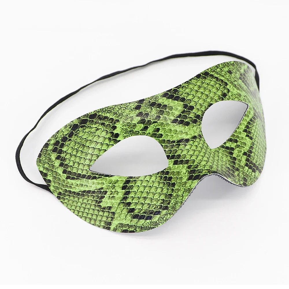 พิมพ์งูหน้ากากครึ่งหน้าคอสเพลย์หน้ากาก Masquerade สําหรับผู้ชายผู้หญิงคู่เซ็กซี่ตาผู้ใหญ่อุปกรณ์เกม