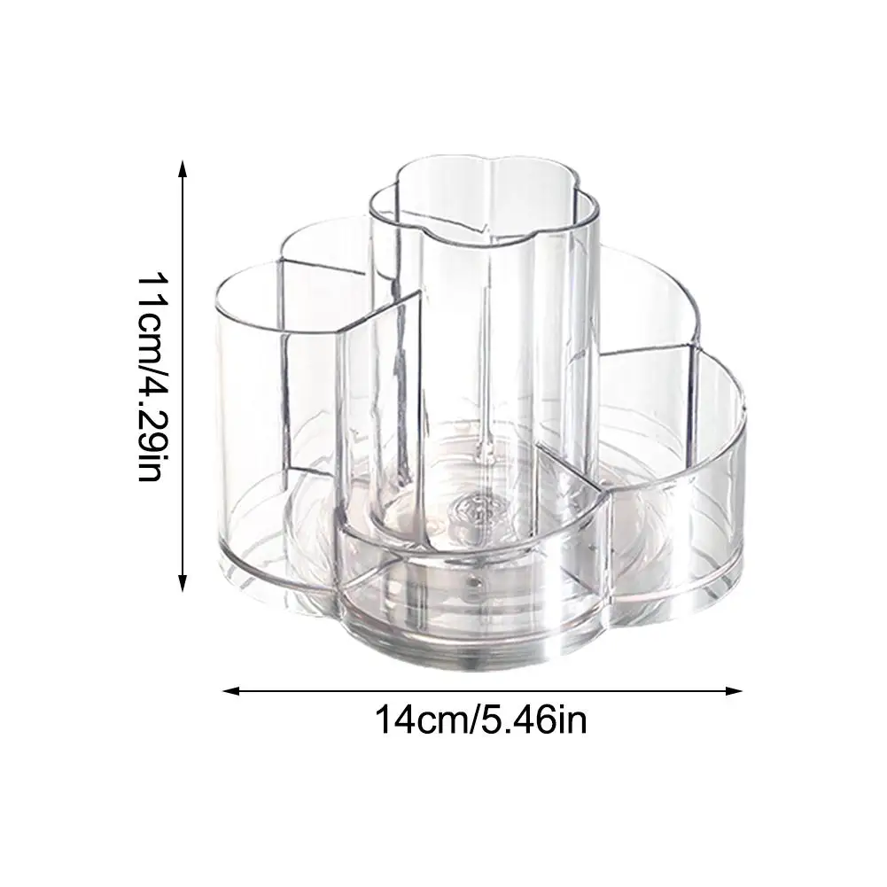 Cosmetic Makeup Acrylic Makeup Brush Tool Storage Box Case Pen Pencil Holder Table Organizer Makeup Tool For Desk Transparent