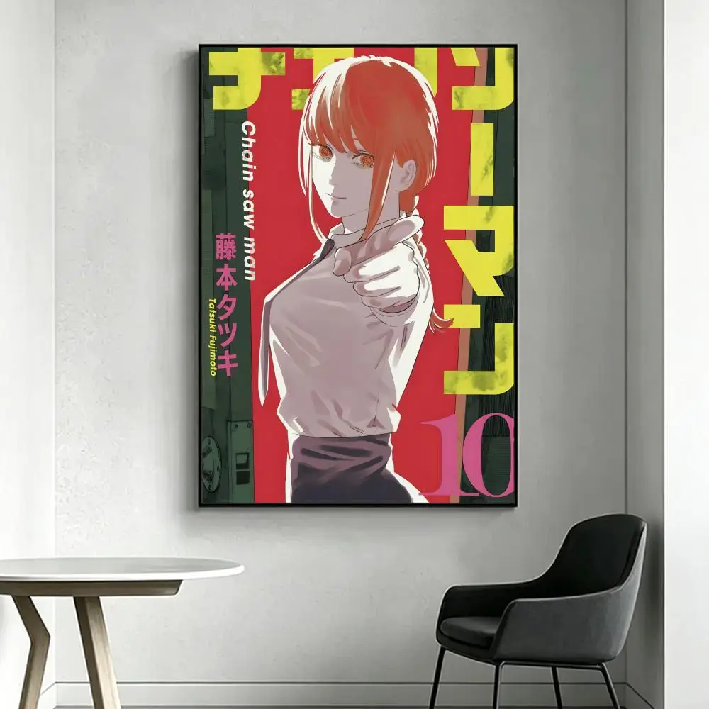 Anime C-Chainsaw M-Man Poster HD-Kunstdruck, wasserfest, selbstklebend, Wanddekoration, Heimdekoration (Wohnzimmer, Schlafzimmer, Bar), ästhetisch – Detail 9